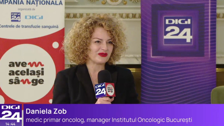 Avem acelasi sange. Daniela Zob, manager Institutul Oncologic: "Sangele nu poate fi inlocuit cu nimic" Imagine