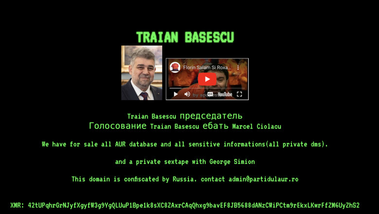 „Avem un sextape cu George Simion”. Site-ul partidului AUR a fost atacat de hackeri Imagine