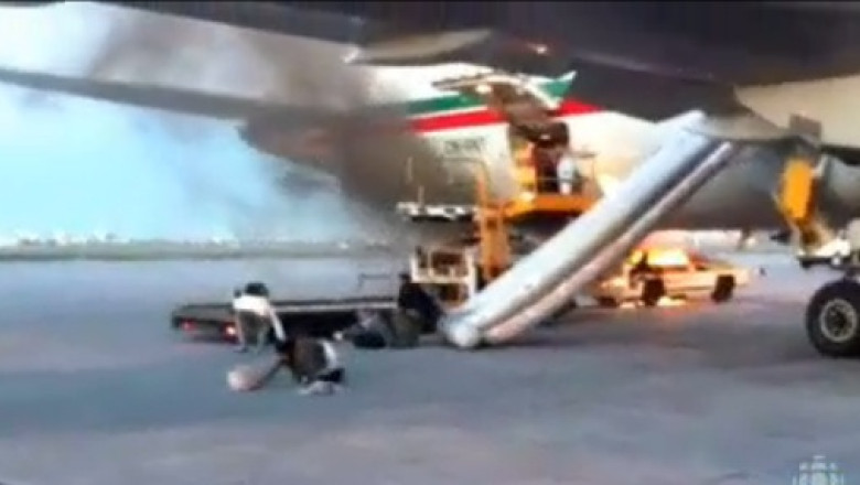 Avion evacuat la Montreal, in urma unui incendiu la un dispozitiv de transport pentru bagaje Imagine