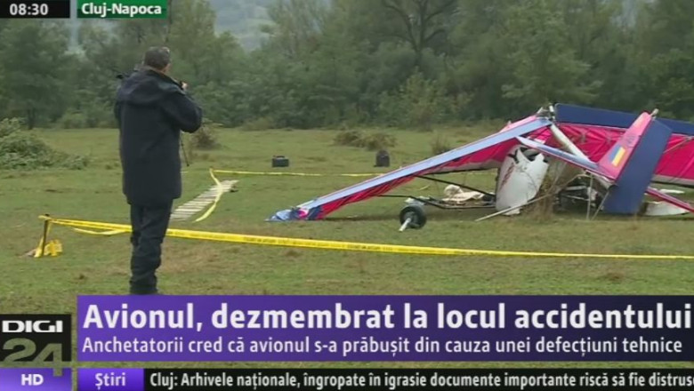 Avionul de mici dimensiuni, prabusit in Maramures, a fost dezmembrat la locul accidentului Imagine