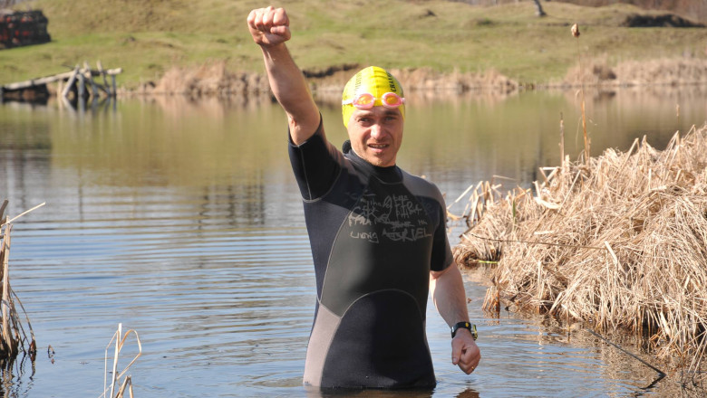 Avram Iancu vrea sa fie primul roman care traverseaza Canalul Manecii inot Imagine