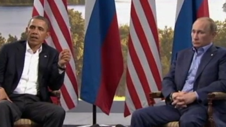 B. Obama si V. Putin, intalnire la summitul G8. SUA si Rusia nu se inteleg in privinta Siriei Imagine