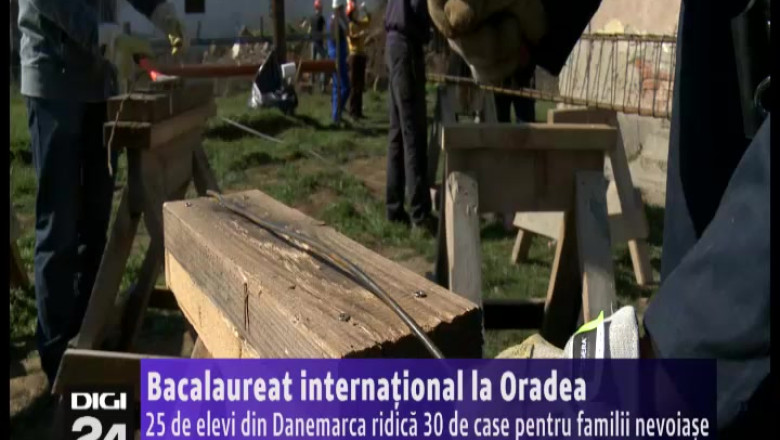 Bacalaureat international la Oradea. 25 de elevi din Danemarca ridica 30 de case pentru familii nevoiase Imagine