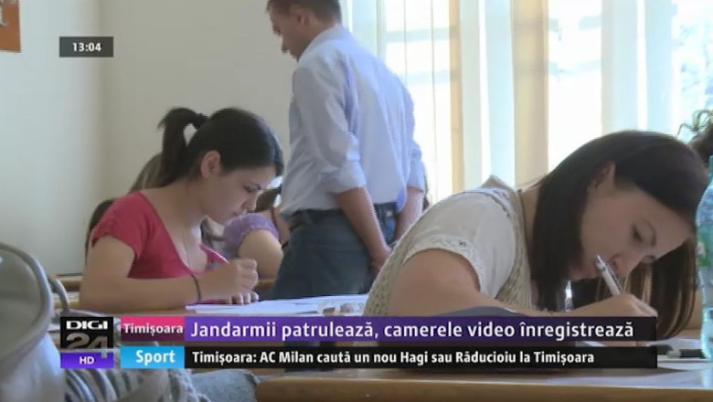 Bacalaureat supravegheat: jandarmii patruleaza, camerele video inregistreaza Imagine