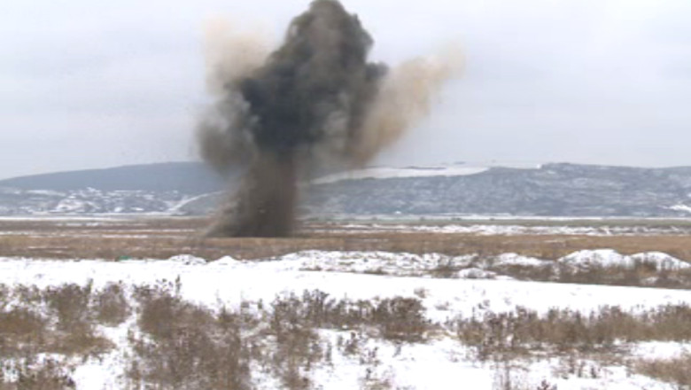 BACAU. Munitie detonata in comuna Saucesti Imagine