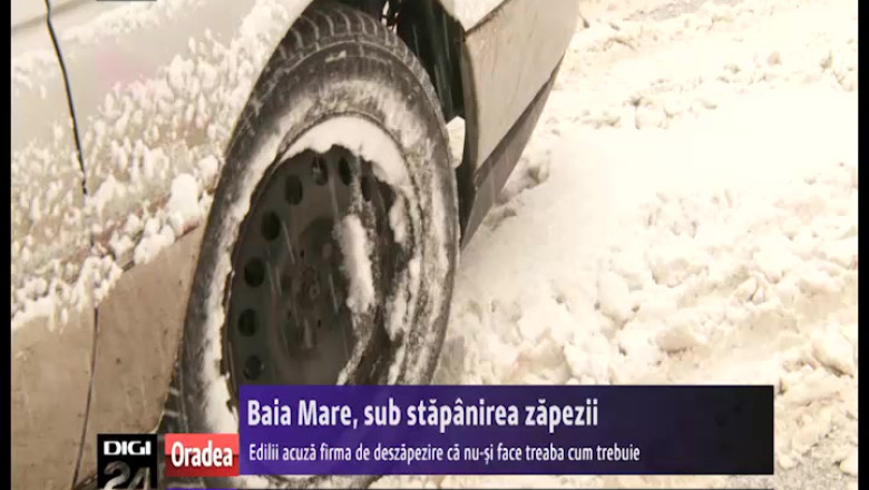 Baia Mare, sub stapanirea zapezii. Edilii acuza firma de deszapezire ca nu-si face treaba cum trebuie Imagine