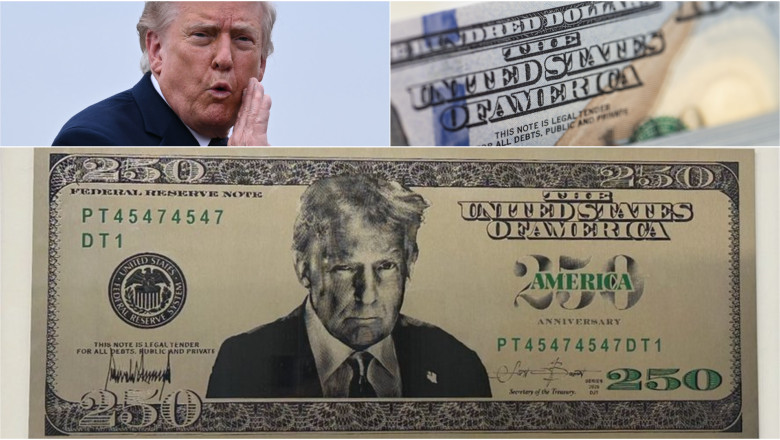 Bancnote de 250 de dolari cu chipul lui Donald Trump: proiectul promovat de administratia sa provoaca scandal in SUA