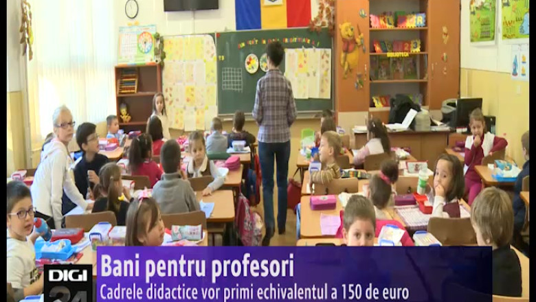 Bani pentru profesori. Cadrele didactice vor primi echivalentul a 150 de euro Imagine