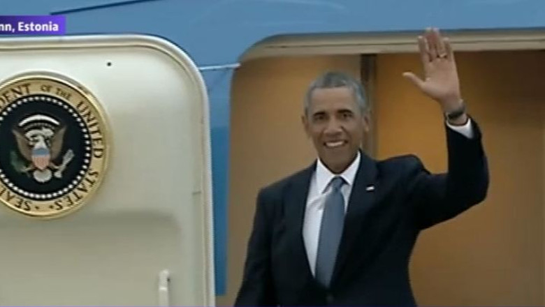 Barack Obama a ajuns in Estonia Imagine