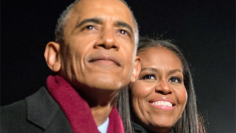Barack Obama incearca sa contracareze zvonurile despre un divort de Michelle. Fotografia mult-comentata Imagine