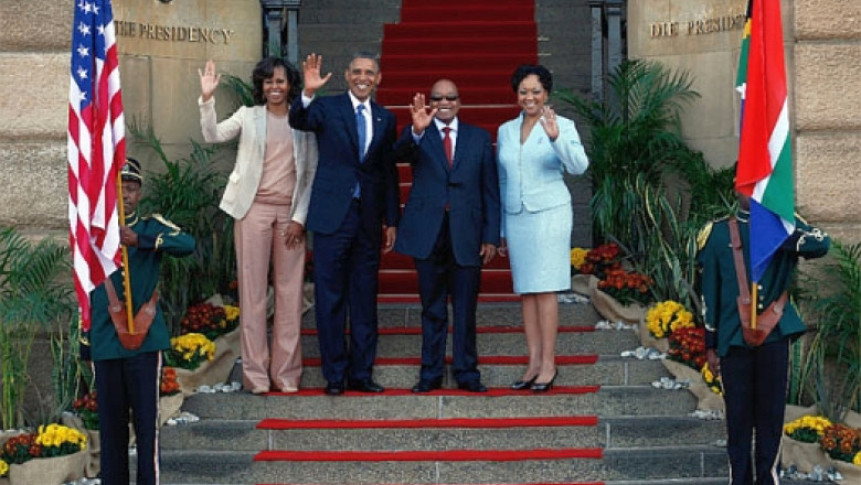 Barack Obama, intre ovatii si contestatii. Vizita sa in Africa de Sud, marcata zilnic de proteste Imagine