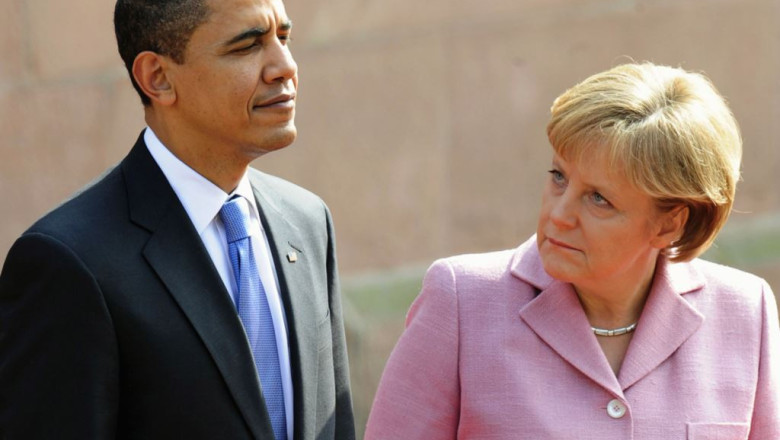 Barack Obama o linisteste pe Angela Merkel: Serviciile secrete americane nu ii asculta telefonul Imagine