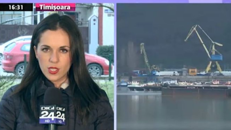 Barja scufundata in Dunare. Ambarcatiunea transporta 850 de tone de ingrasaminte chimice Imagine