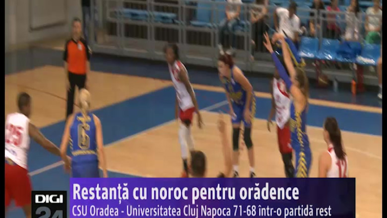 BASCHET FEMININ. Restanta cu noroc: CSU Oradea - Universitatea Cluj Napoca 71-68 Imagine