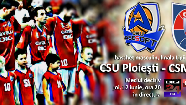 BASCHET. Meciul care va decide campioana. CSU Ploiesti - CSM Oradea, joi, ora 20, in direct la Digi24 Oradea Imagine