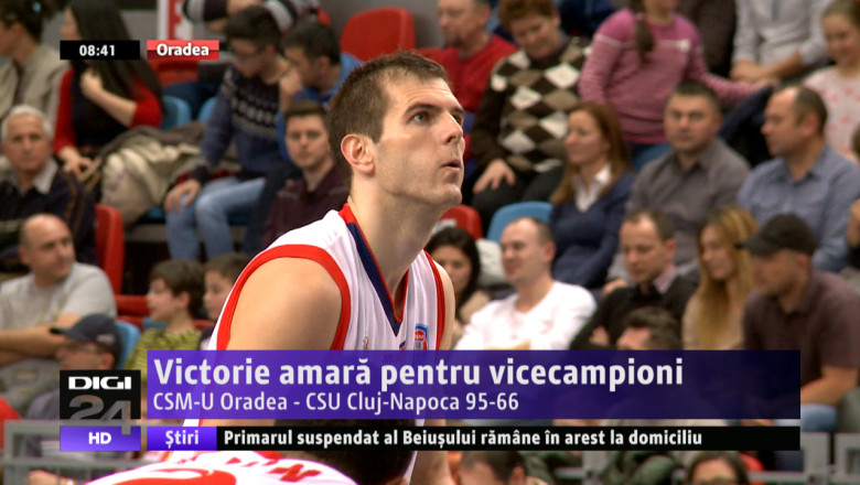 BASCHET. Victorie amara pentru vicecampioni. CSM-U Oradea - CSU Cluj-Napoca 95-66 Imagine