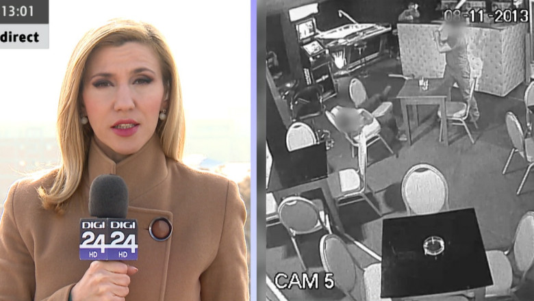 Bataie cu bata intr-un bar din Suceava, filmata de camerele de supraveghere Imagine