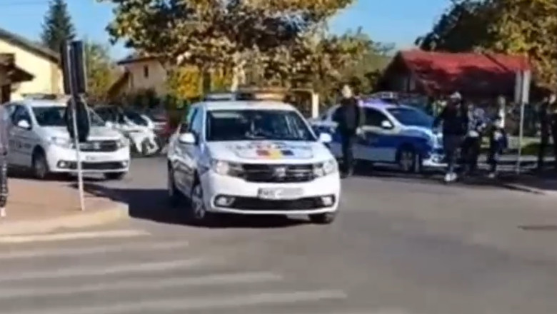 Bataie in mijlocul strazii, la Buftea. Patru barbati au fost dusi la Politie Imagine