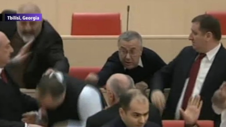 Bataie in Parlamentul georgian Imagine