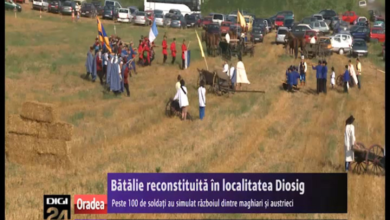 Batalia de la 1604, reconstituita in Diosig. Peste 100 de persoane au simulat lupta dintre maghiari si austrieci Imagine