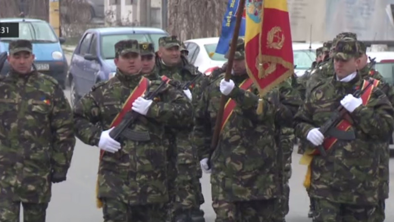 Batalionul " Rechinii albi" a defilat la Techirghiol Imagine