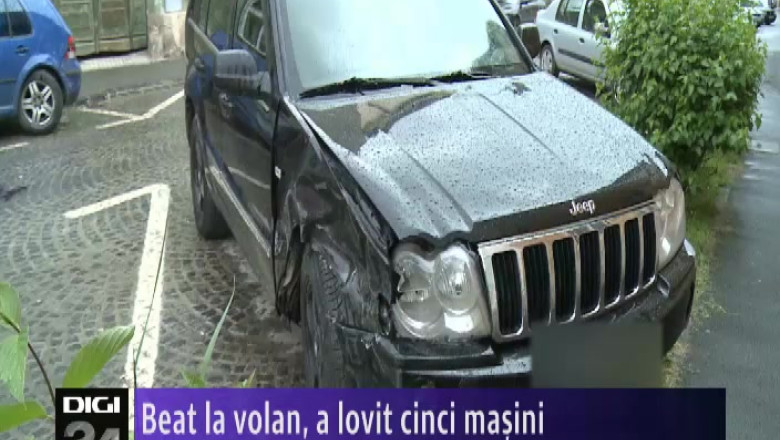 Baut la volan, a lovit cinci masini Imagine