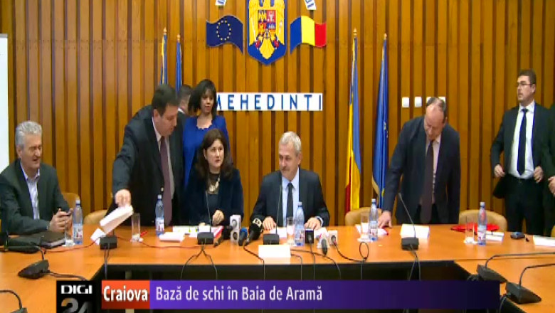 Baza de schi si patinoar in Baia de Arama. Contractul pentru realizarea proiectului, semnat de vicepremierul Liviu Dragnea Imagine