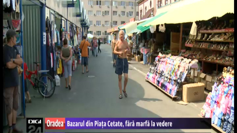Bazarul din piata oradeana Cetate, fara marfa la vedere Imagine