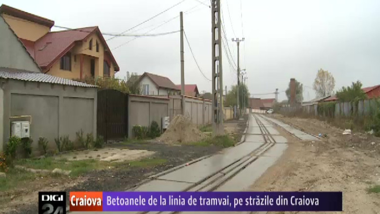 Betoanele de la linia de tramvai, pe strazile din Craiova Imagine