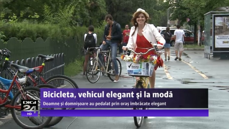Bicicleta, accesoriu chic si la moda. Sute de femei din toata tara au pedalat imbracate in rochii Imagine