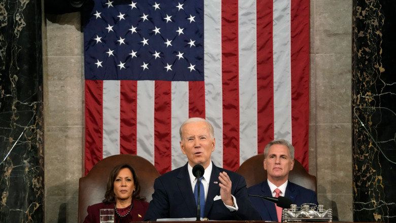 Biden a fost huiduit de republicani la discursul despre Starea Uniunii, desi a incercat sa adopte un ton conciliant fata de opozitie Imagine