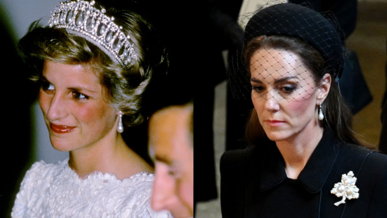 Bijuteriile simbolice purtate de Kate, Meghan si Camilla pentru a-i aduce un omagiu reginei Elisabeta a II-a Imagine