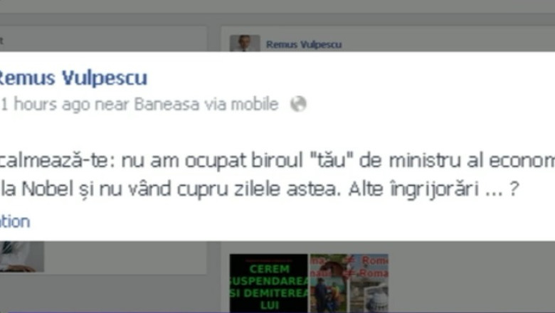 Biroul ministrului Economiei, motiv de disputa virtuala Imagine