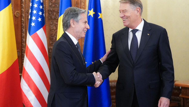 Blinken, la Bucuresti: „Avem o alianta de neclintit”. Secretarul de stat al SUA, primit la Cotroceni de Klaus Iohannis Imagine