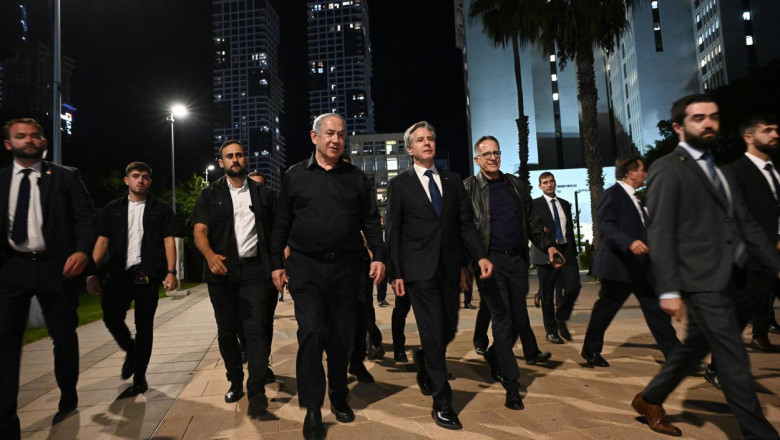 Blinken si Netanyahu au fost fortati sa se adaposteasca intr-un buncar la Tel Aviv Imagine