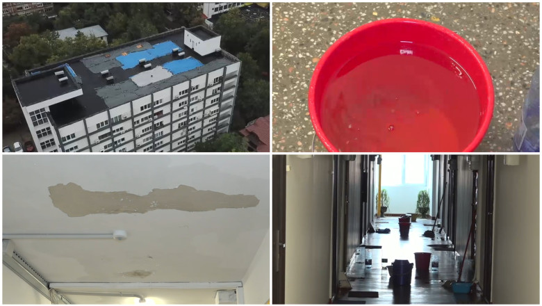 Bloc inundat de ploi, dupa o renovare ratata. Cosmarul pe care il traiesc zeci de oameni, care s-au trezit ca le ploua in case Imagine
