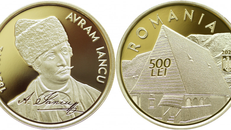 BNR lanseaza 3 monede aniversare, cu tema "200 de ani de la nasterea lui Avram Iancu". Cea din aur costa 15.600 de lei Imagine