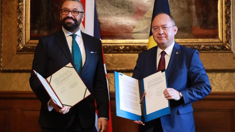 Bogdan Aurescu si James Cleverly, seful diplomatiei britanice, au actualizat Parteneriatul Strategic Romania - Marea Britanie Imagine