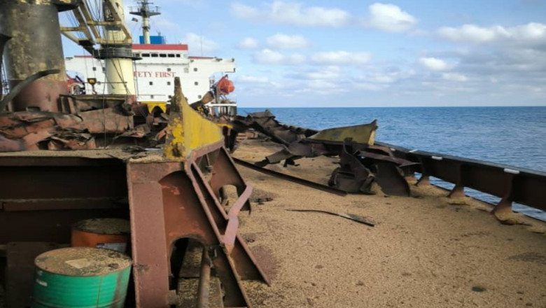 Bombardiere rusesti au lovit din greseala nava care transporta cereale in Marea Neagra. „O practica aviatica extrem de slaba” Imagine