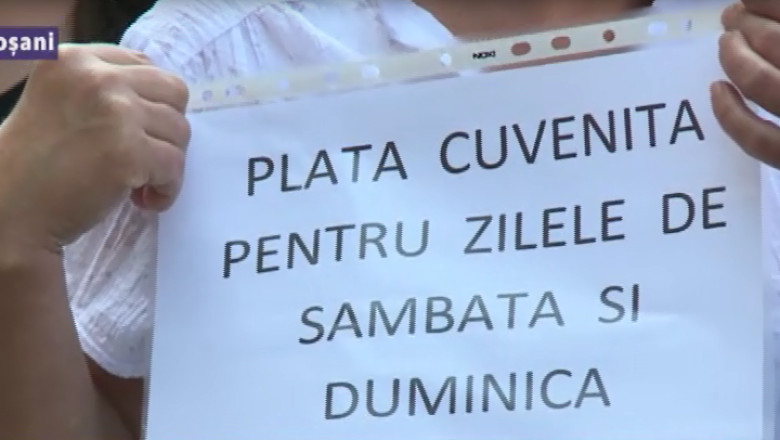 BOTOSANI. Angajatii spitalului Mavromati au iesit in strada Imagine