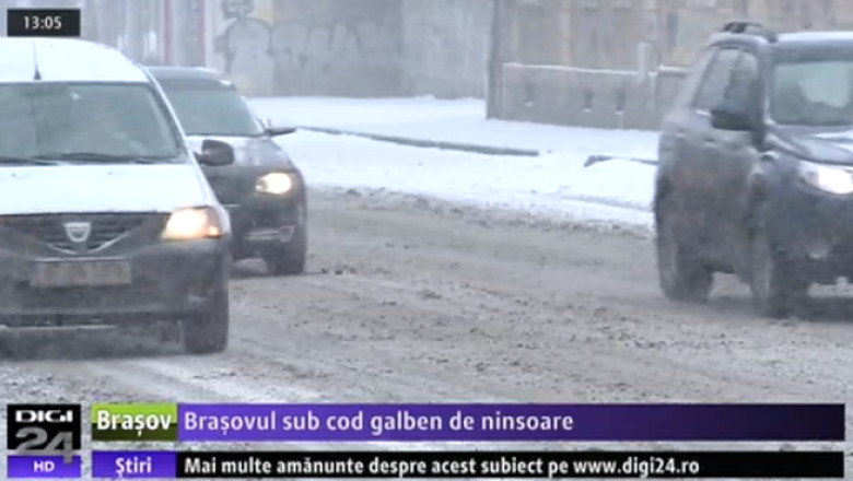Brasovul, sub cod galben de ninsoare  Imagine