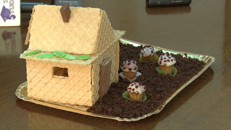 Briosa magica, preparata la Galati. Prajitura are in compozitie zer, faina de soia si coaja de ou Imagine