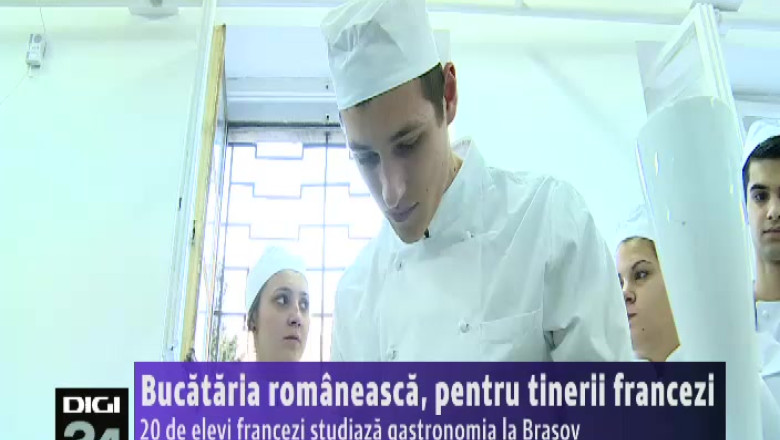 Bucataria romaneasca, pentru tinerii francezi. 20 de elevi francezi studiaza gastronomia la Brasov Imagine