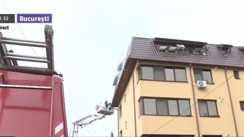 BUCURESTI. Incendiu la mansarda unui bloc din zona Dristor Imagine