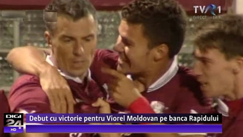 Bucurie in Giulesti: Debut cu victorie pentru Viorel Moldovan pe banca Rapidului in meciul cu SC Bacau Imagine