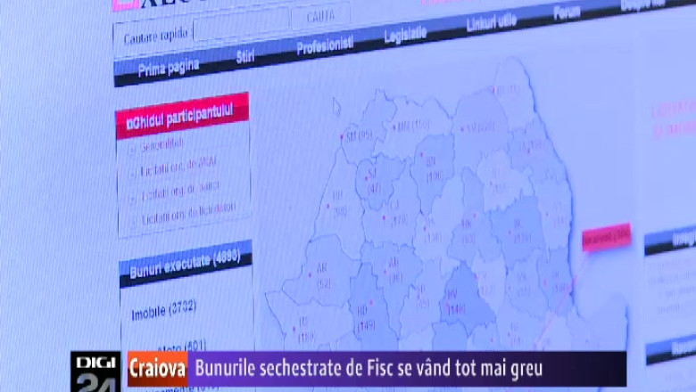 Bunurile sechestrate de Fiscul doljean se vand tot mai greu Imagine