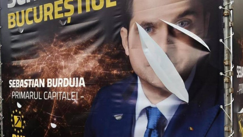 Burduja depune plangere penala, dupa ce i-au fost rupte panourile electorale: „De cine le este frica nu vor scapa” Imagine