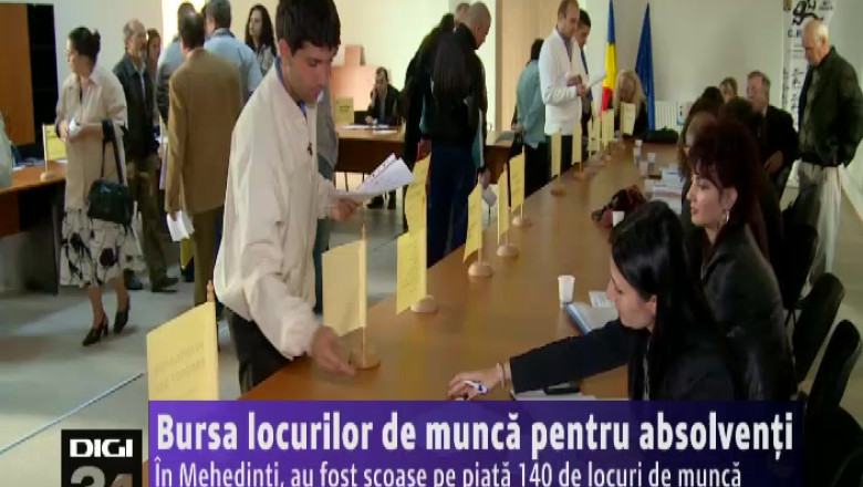 Bursa locurilor de munca pentru absolventi. In Mehedinti, au fost scoase pe piata 140 de locuri de munca Imagine