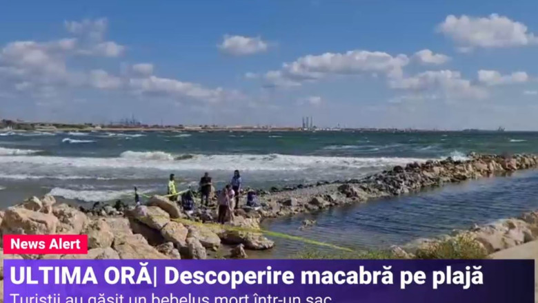 Cadavrul unui fat a fost gasit intr-un sac pe o plaja din Eforie. Cel care l-a gasit a fost asa socat, ca n-a mai putut suna la 112 Imagine
