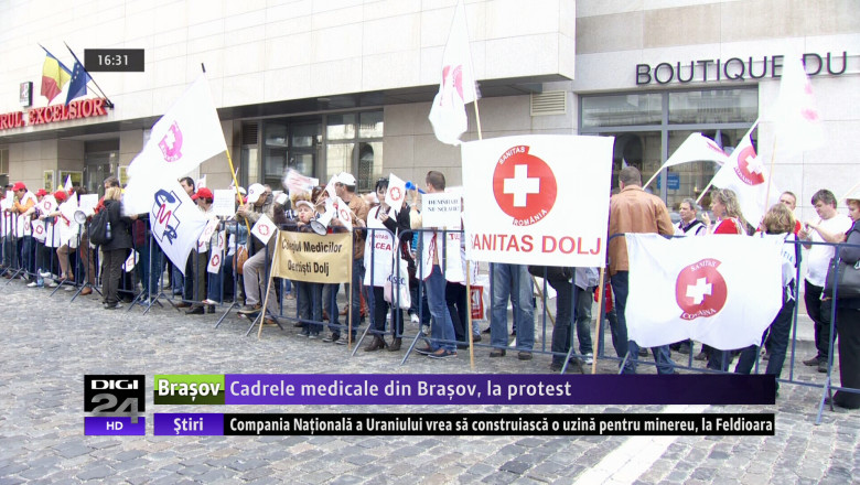 Cadrele medicale din Brasov, la protest in Bucuresti Imagine